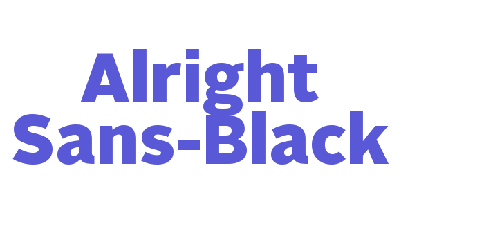 Alright Sans-Black Font