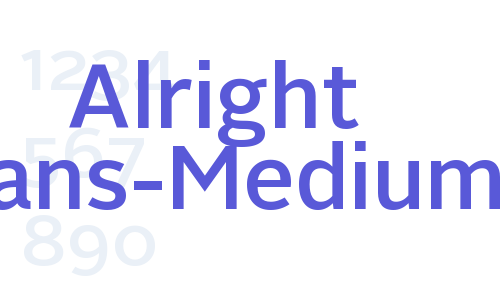 Alright Sans-Medium Font