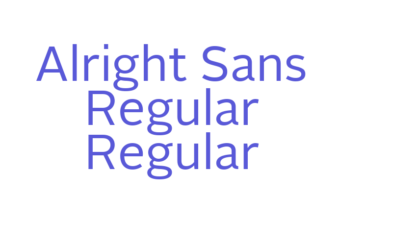 Alright Sans Regular Regular Font Download