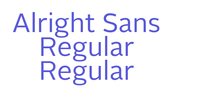 Alright Sans Regular Regular Font Download