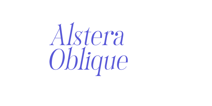 Alstera Oblique Font Download