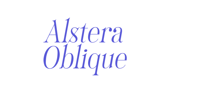 Alstera Oblique Font