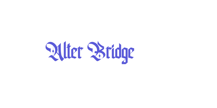 Alter Bridge Font Download