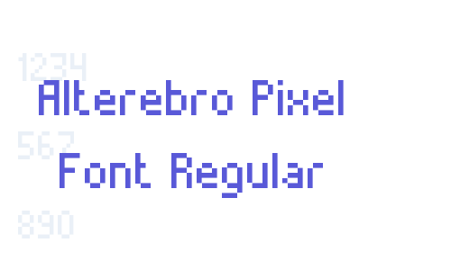 Alterebro Pixel Font Regular Font Download