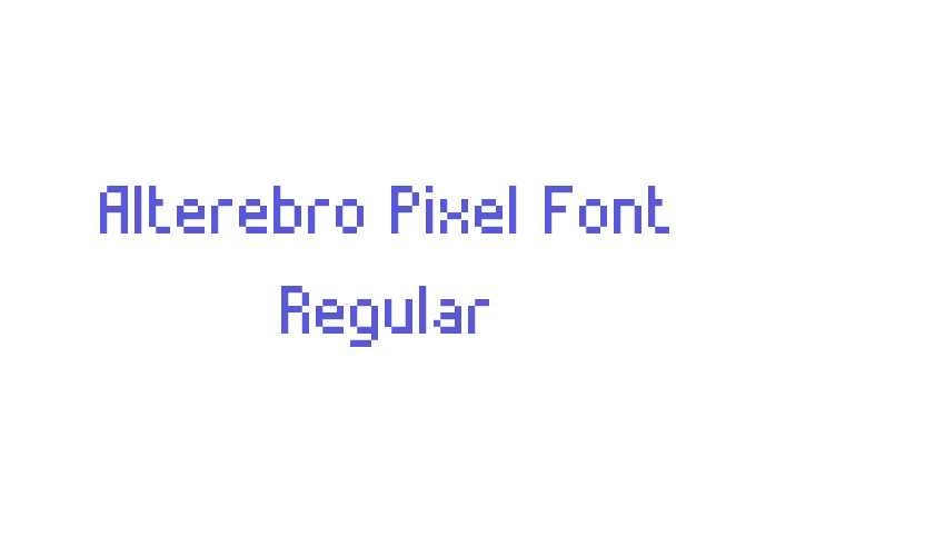 Alterebro Pixel Font Regular Font Download