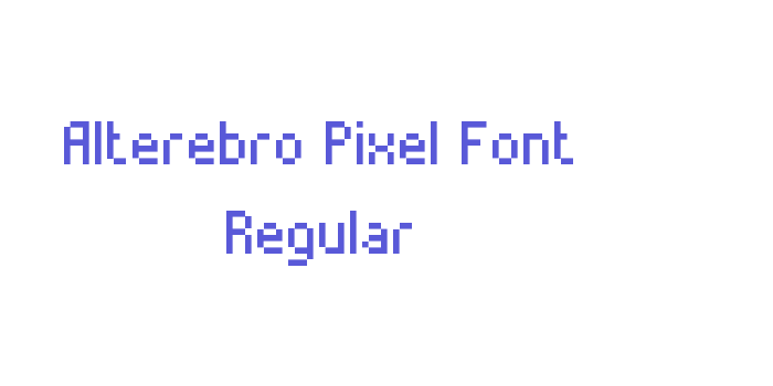 Alterebro Pixel Font Regular Font Download