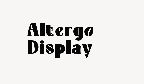 Altergo Display Font