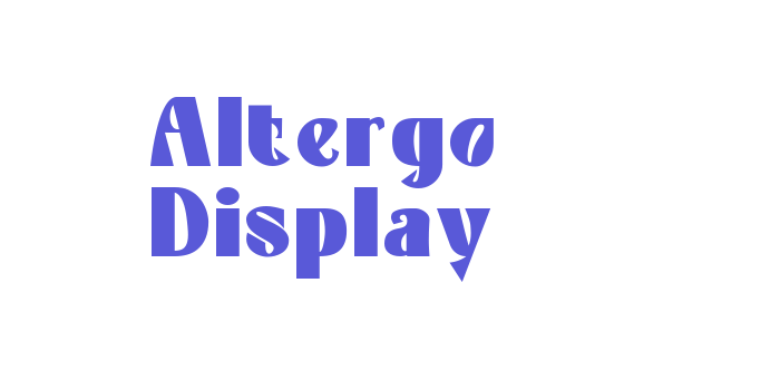 Altergo Display Font Download