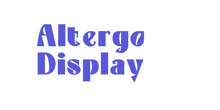 Altergo Display Font