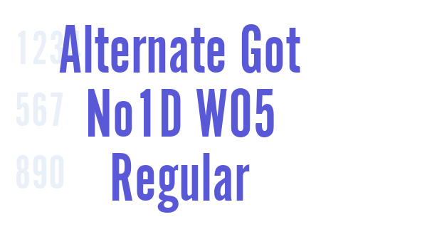 Alternate Got No1D W05 Regular font free