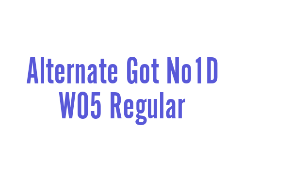 Alternate Got No1D W05 Regular Font