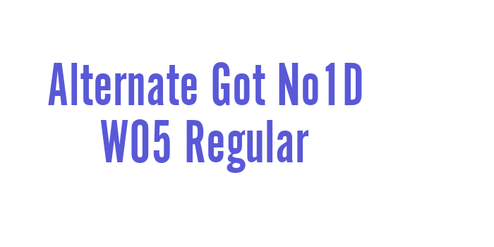 Download Alternate Got No1D W05 Regular Font