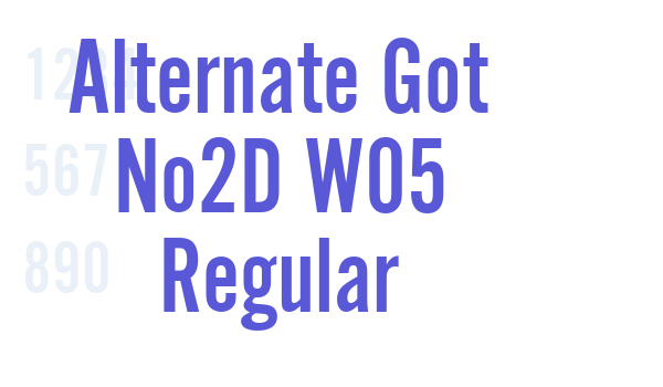 Alternate Got No2D W05 Regular font free