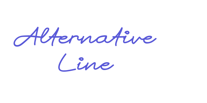 Alternative Line Font