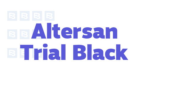 Altersan Trial Black font