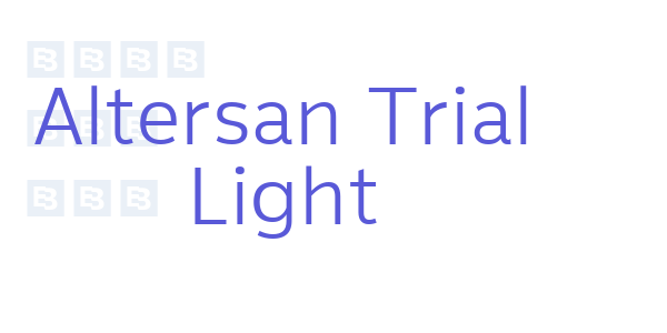 Altersan Trial Light font free