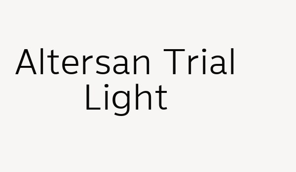 Altersan Trial Light Font