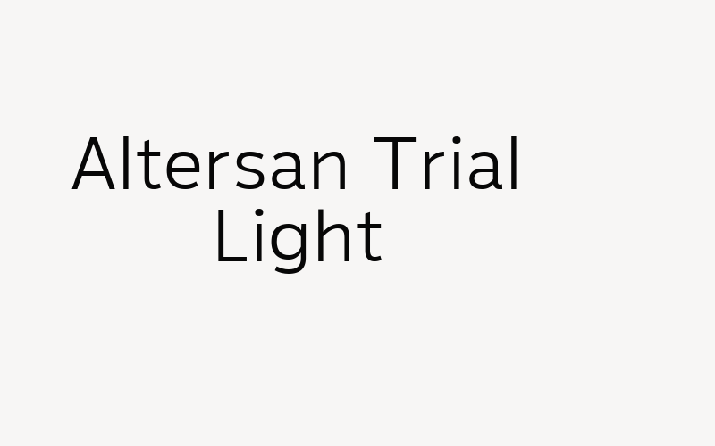 Altersan Trial Light Font