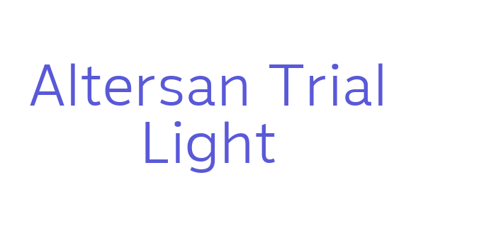 Altersan Trial Light Font Download