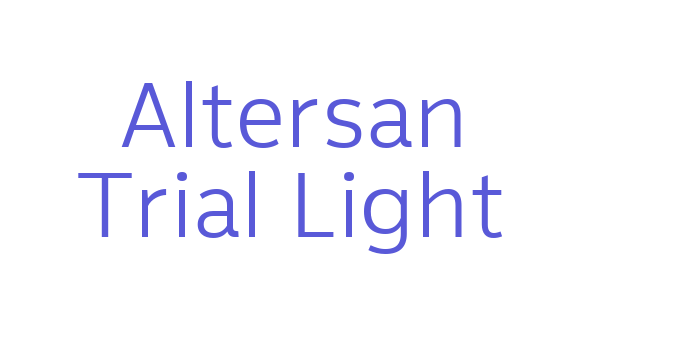 Altersan Trial Light Font