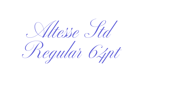 Altesse Std Regular 64pt Font Download