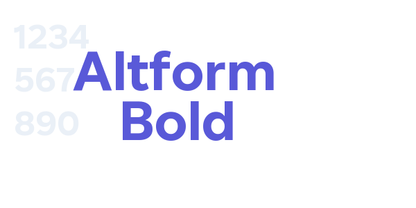 Altform Bold font free