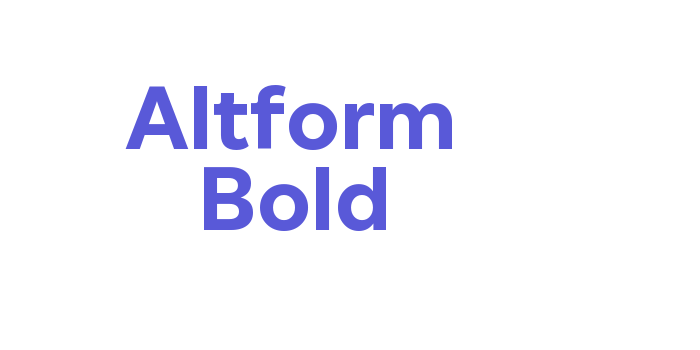 Altform Bold Font Download