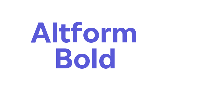 Altform Bold Font