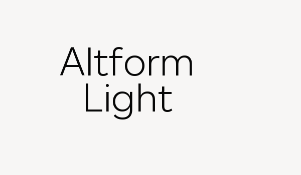 Altform Light Font