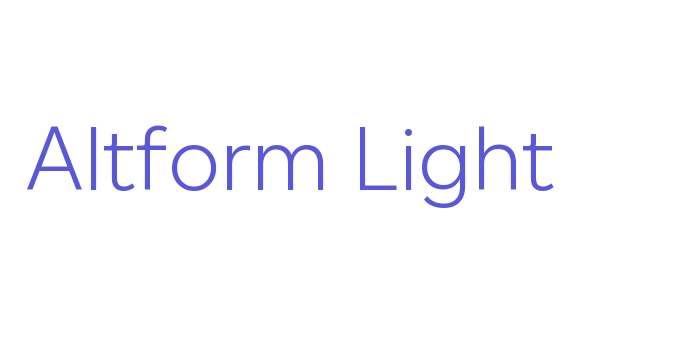 Altform Light Font Download