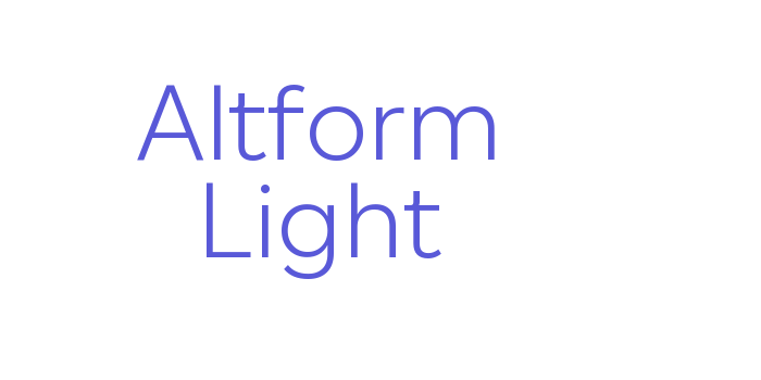 Altform Light Font