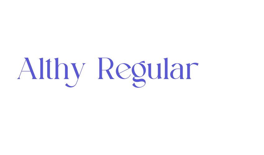 Althy Regular Font