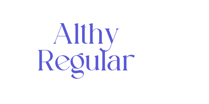 Althy Regular Font