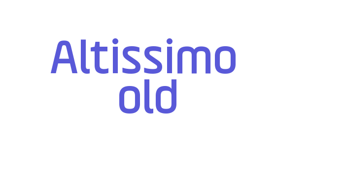 Altissimo Bold Font Download