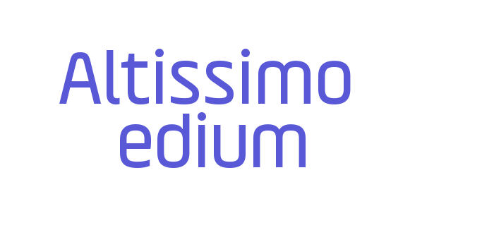 Altissimo Medium Font