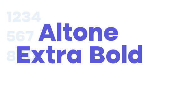 Altone Extra Bold font free