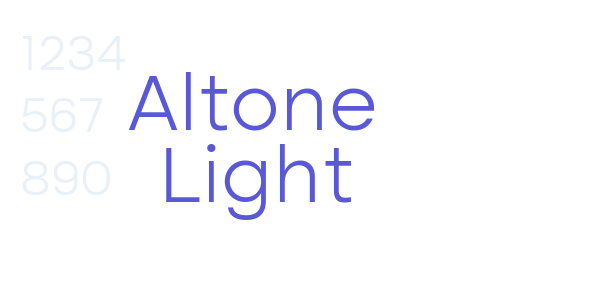 Altone Light font free