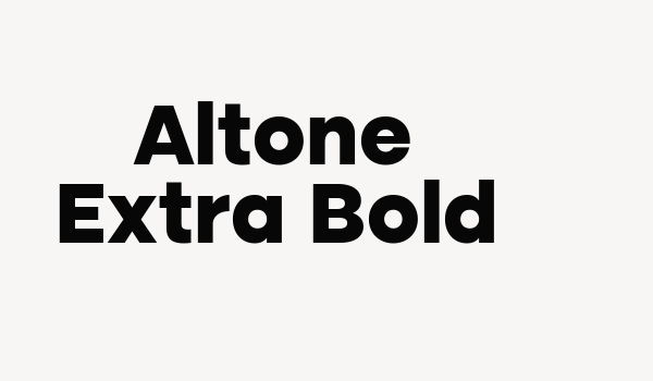 Altone Extra Bold Font