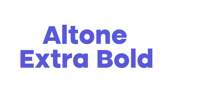 Altone Extra Bold Font Download