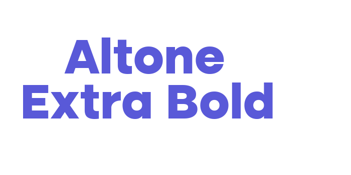 Altone Extra Bold Font