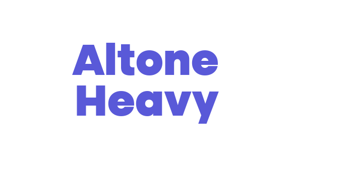 Altone Heavy Font Download