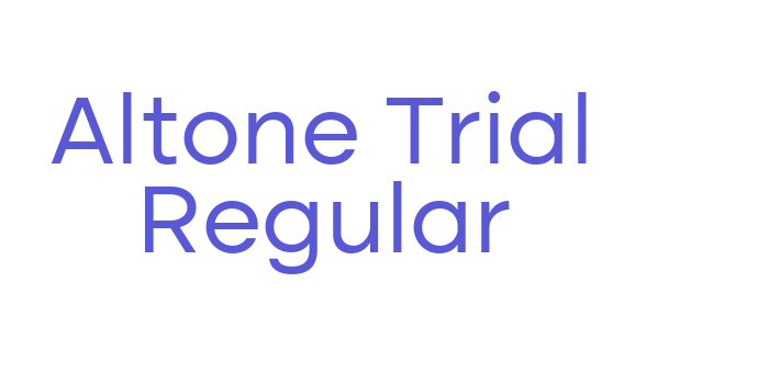 Altone Trial Regular Font Download