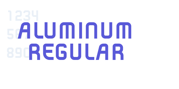 Aluminum Regular font free