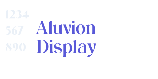 Aluvion Display font free