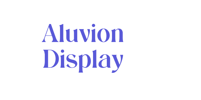 Aluvion Display Font