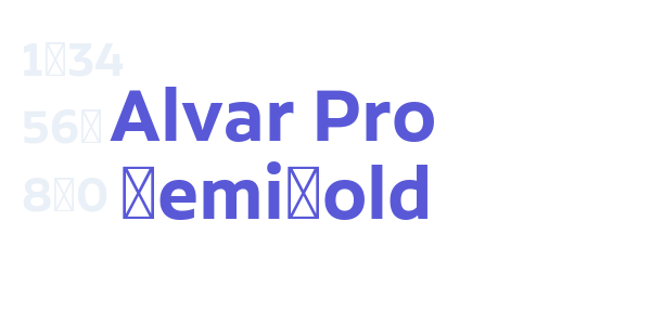 Alvar Pro SemiBold font free