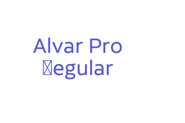 Alvar Pro Regular Font