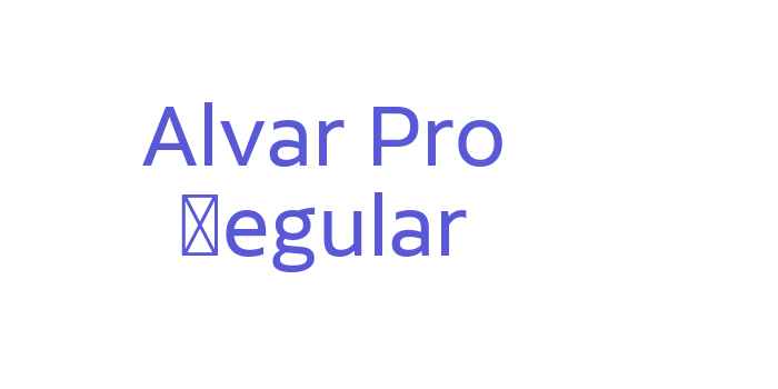 Download Alvar Pro Regular Font