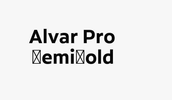 Alvar Pro SemiBold Font