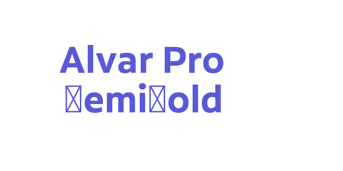 Alvar Pro SemiBold Font Download